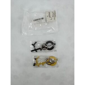 Zeleven Anti Touch Door Opener Tool Keychain Set 2 Pack Black Gold Contactless